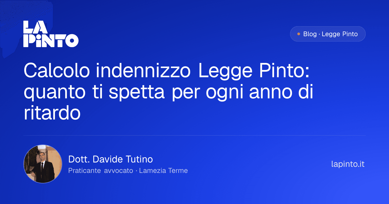 Calcolo indennizzo Legge Pinto: quanto ti spetta per ogni anno di ritardo — Dott. Davide Tutino