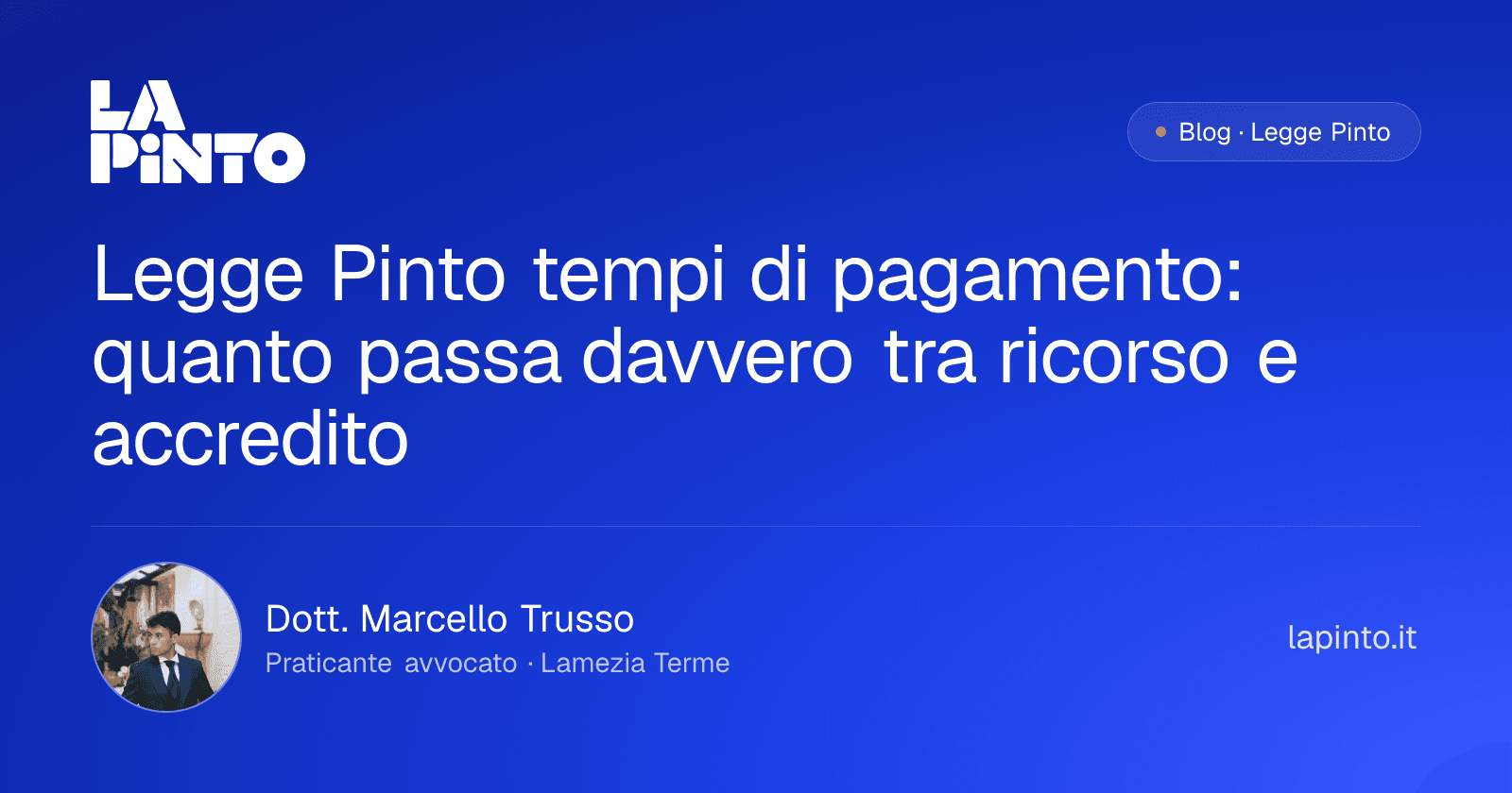 Legge Pinto tempi di pagamento: quanto passa davvero tra ricorso e accredito — Dott. Marcello Trusso